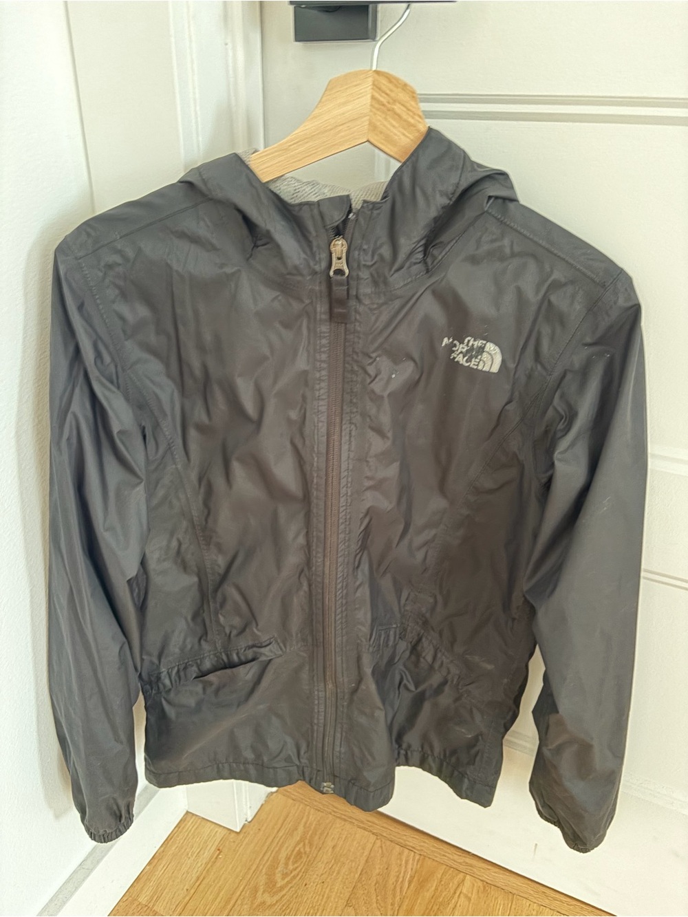 The North Face Kids' Charcoal Hooded Rain Jacket